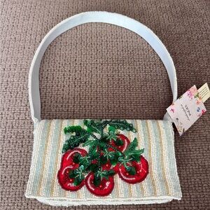 Viral Tomato Beaded Shoulder Bag